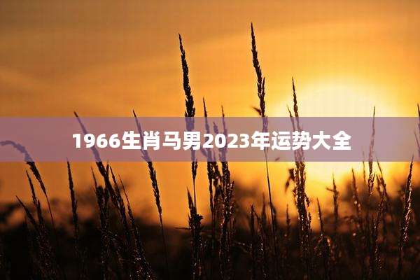 1966生肖马男2023年运势大全