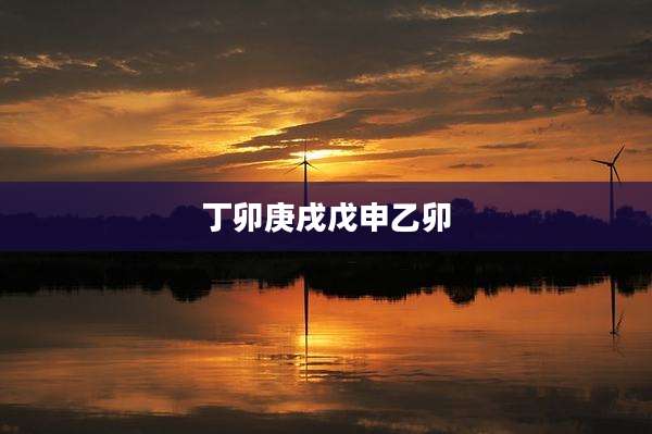 丁卯庚戌戊申乙卯