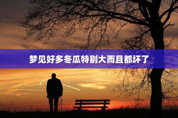 梦见好多冬瓜特别大而且都坏了