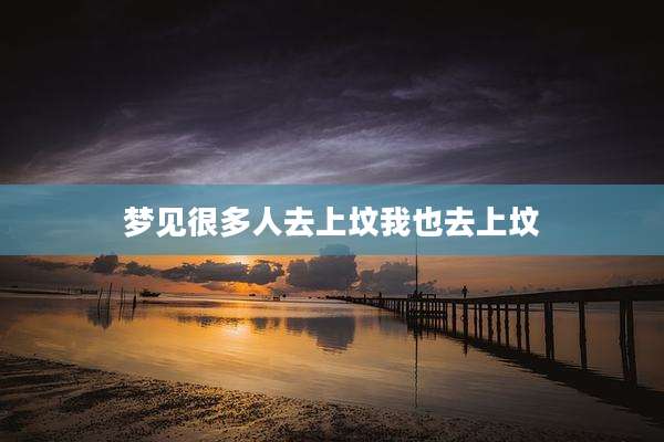 梦见很多人去上坟我也去上坟