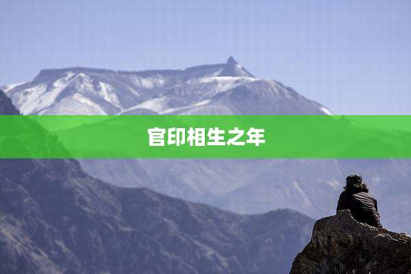 官印相生之年