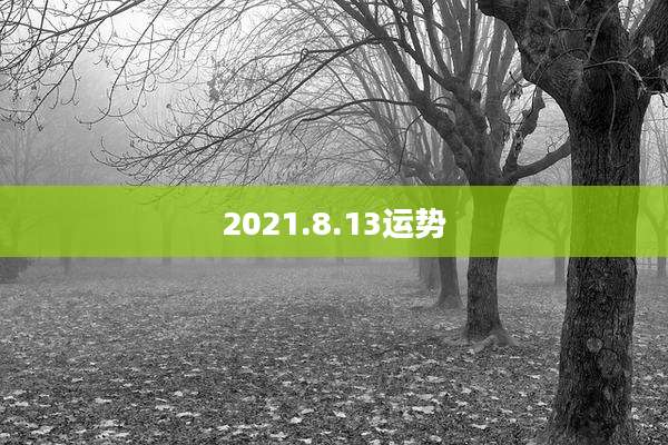 2021.8.13运势