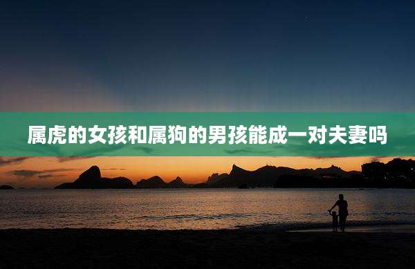 属虎的女孩和属狗的男孩能成一对夫妻吗
