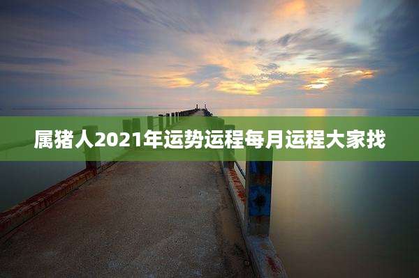 属猪人2021年运势运程每月运程大家找