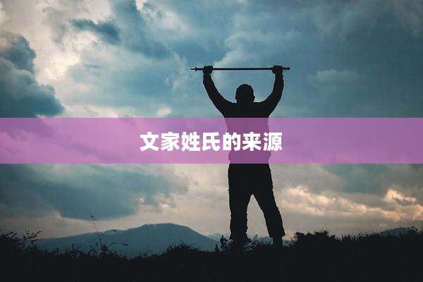 文家姓氏的来源