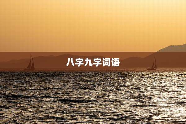 八字九字词语