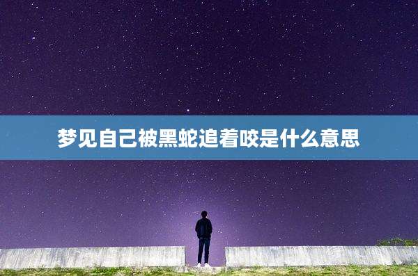 梦见自己被黑蛇追着咬是什么意思