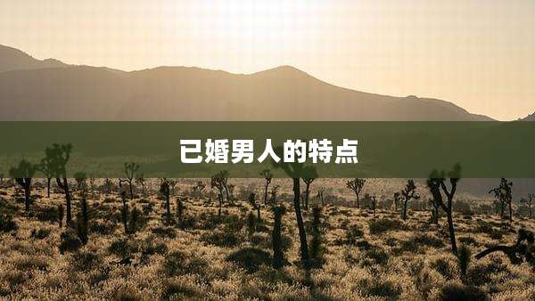 已婚男人的特点