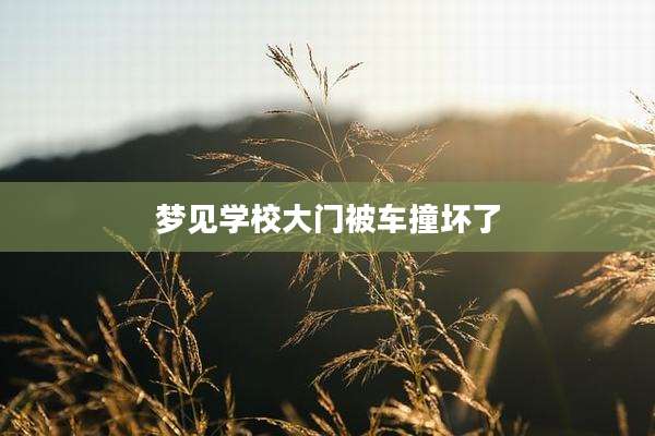 梦见学校大门被车撞坏了