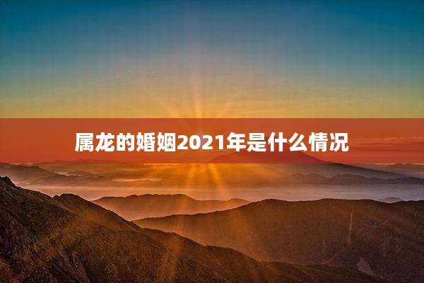 属龙的婚姻2021年是什么情况