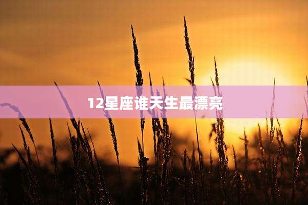 12星座谁天生最漂亮