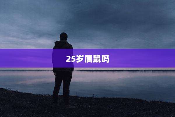 25岁属鼠吗