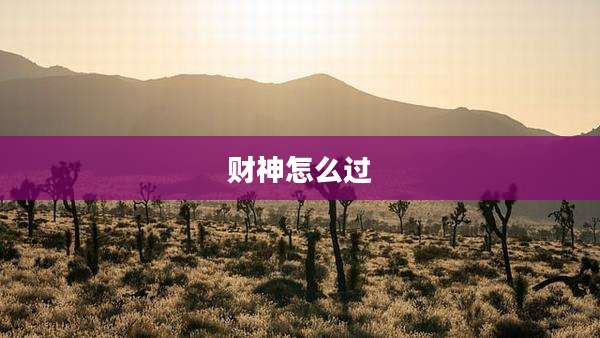 财神怎么过
