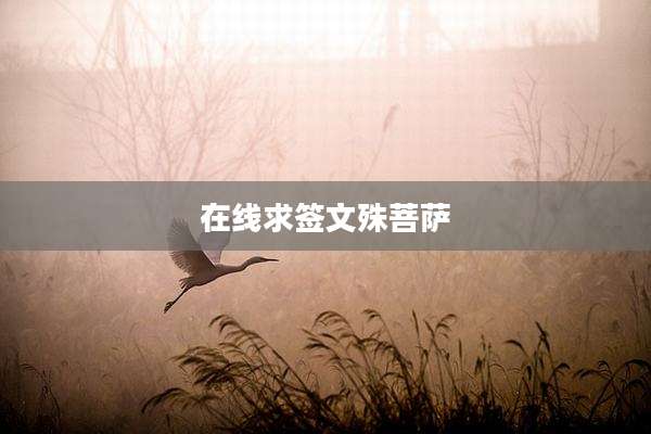 在线求签文殊菩萨