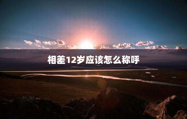 相差12岁应该怎么称呼
