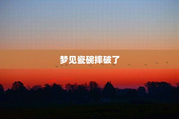梦见瓷碗摔破了