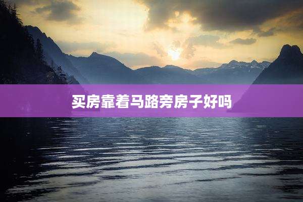 买房靠着马路旁房子好吗