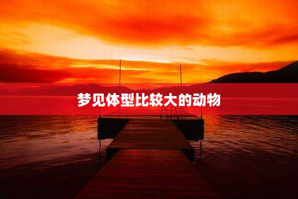 梦见体型比较大的动物