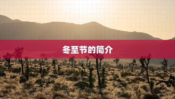 冬至节的简介