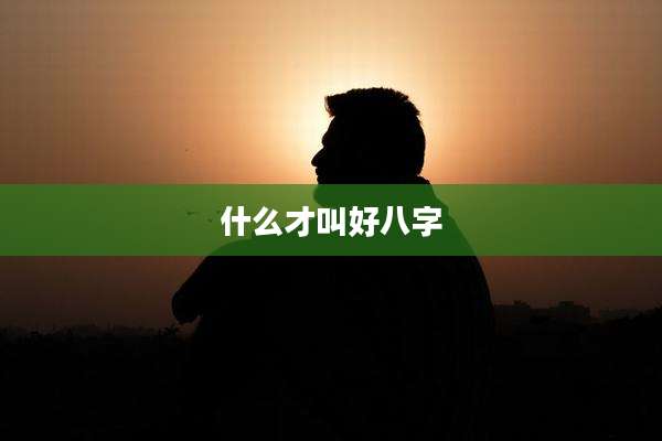什么才叫好八字