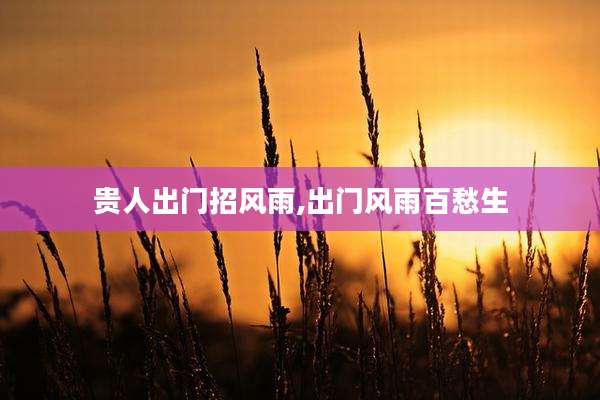 贵人出门招风雨,出门风雨百愁生