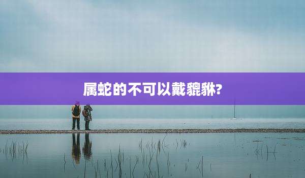 属蛇的不可以戴貔貅?