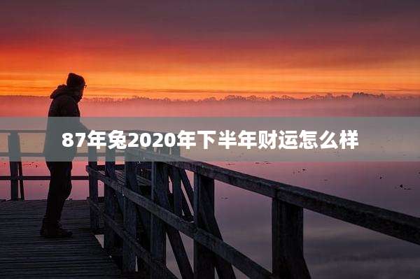 87年兔2020年下半年财运怎么样
