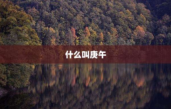 什么叫庚午