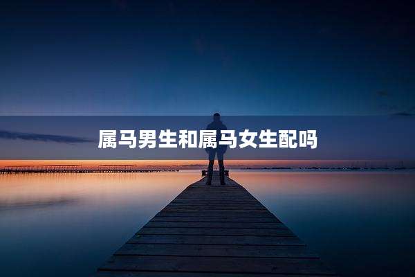 属马男生和属马女生配吗