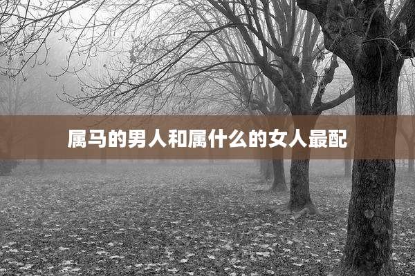 属马的男人和属什么的女人最配