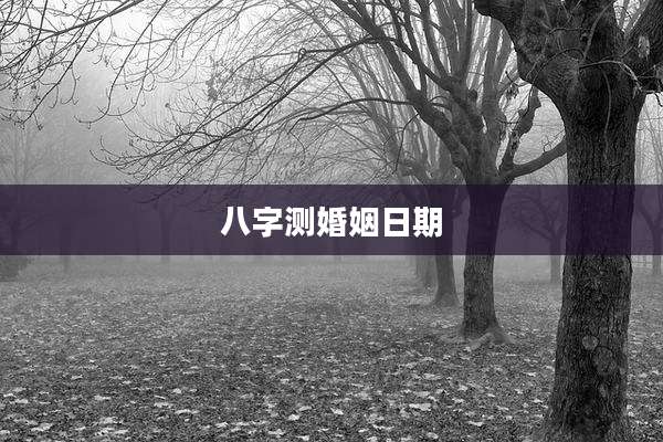八字测婚姻日期