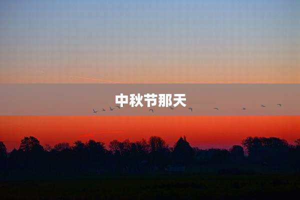 中秋节那天