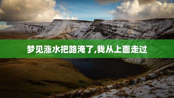 梦见涨水把路淹了,我从上面走过