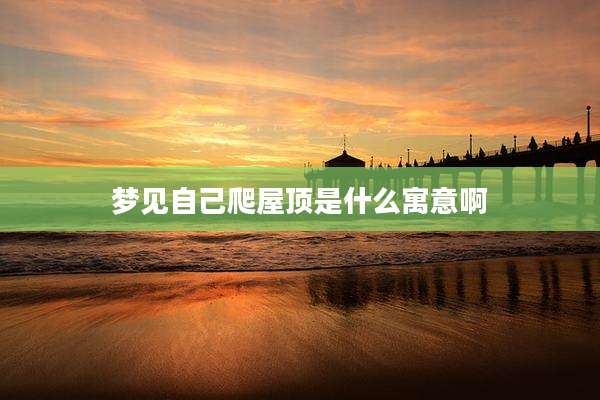 梦见自己爬屋顶是什么寓意啊