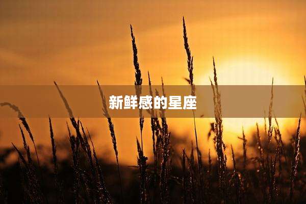 新鲜感的星座