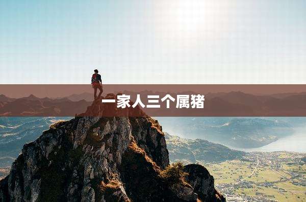 一家人三个属猪