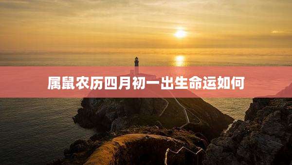 属鼠农历四月初一出生命运如何