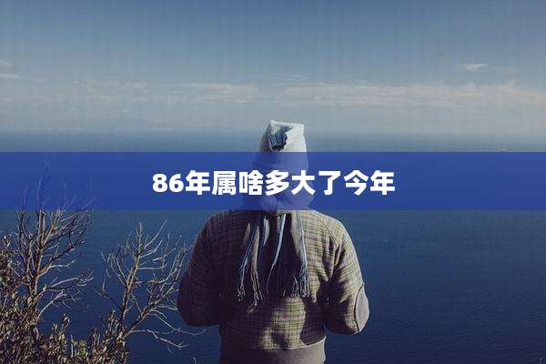 86年属啥多大了今年