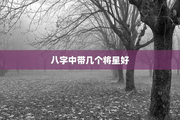 八字中带几个将星好