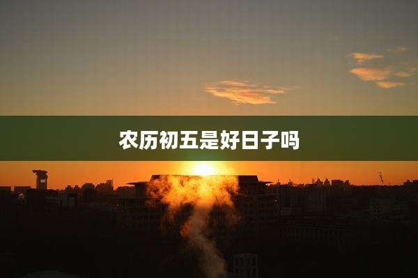 农历初五是好日子吗