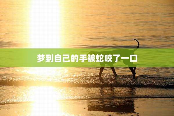 梦到自己的手被蛇咬了一口