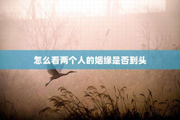 怎么看两个人的姻缘是否到头