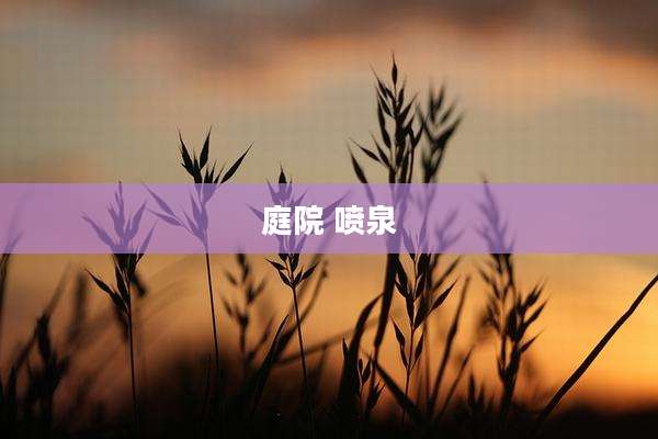 庭院 喷泉