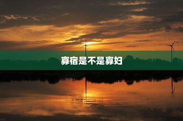 寡宿是不是寡妇