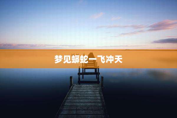梦见蟒蛇一飞冲天