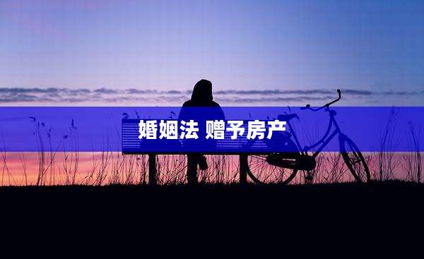 婚姻法 赠予房产