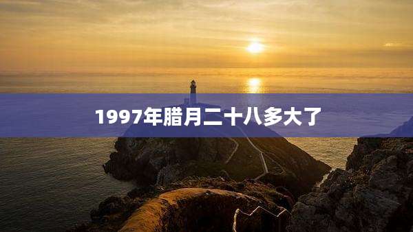 1997年腊月二十八多大了