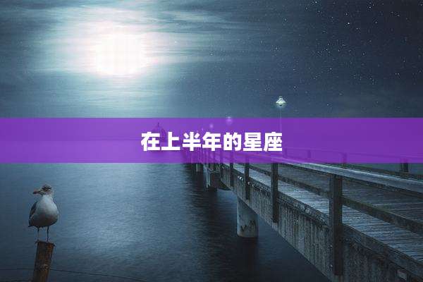在上半年的星座