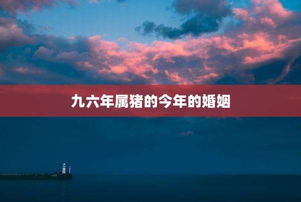 九六年属猪的今年的婚姻