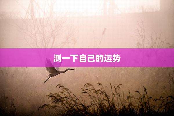 测一下自己的运势